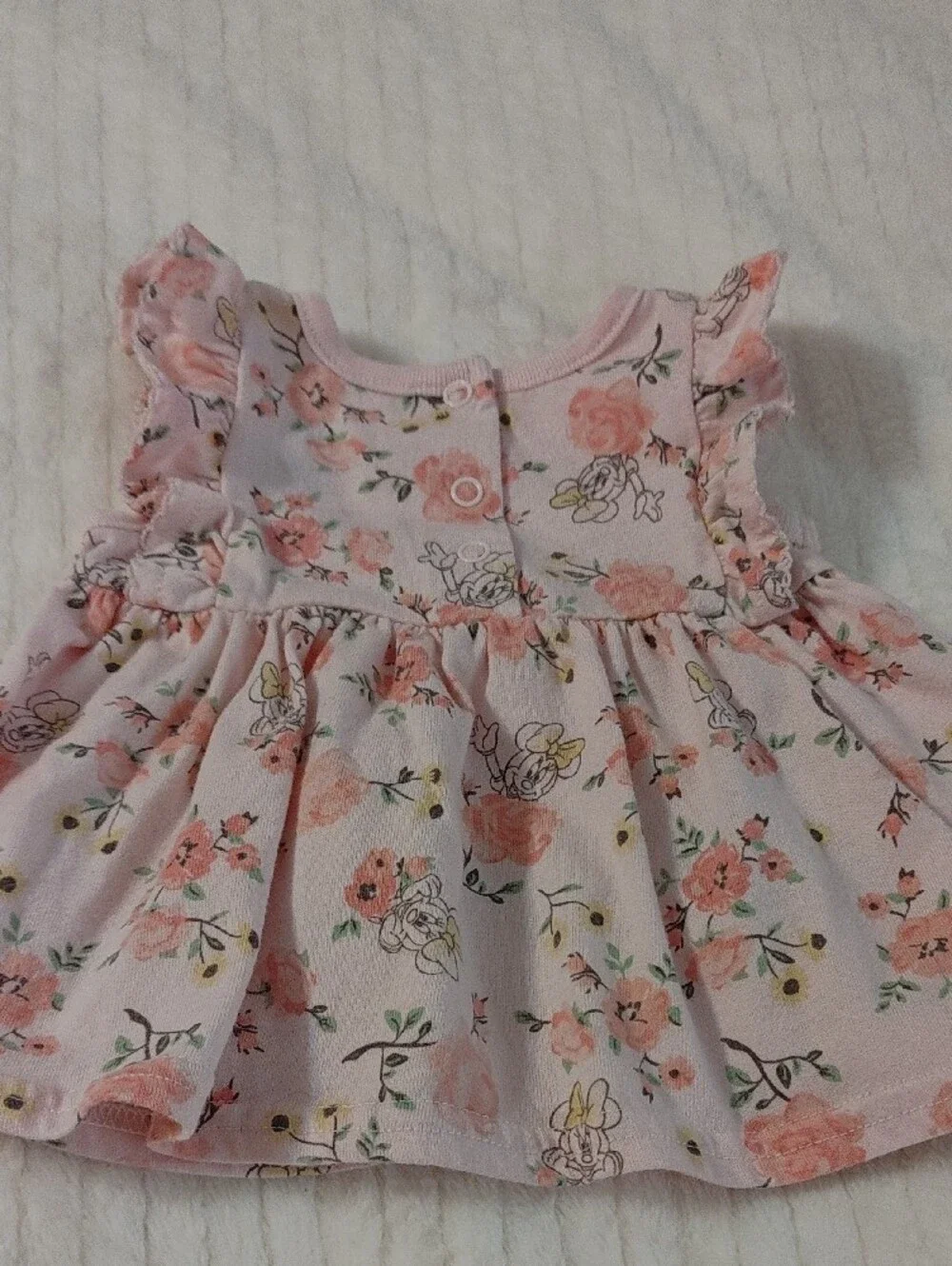 Disney Pink Floral Ruffle Tank Top & Bloomer Set